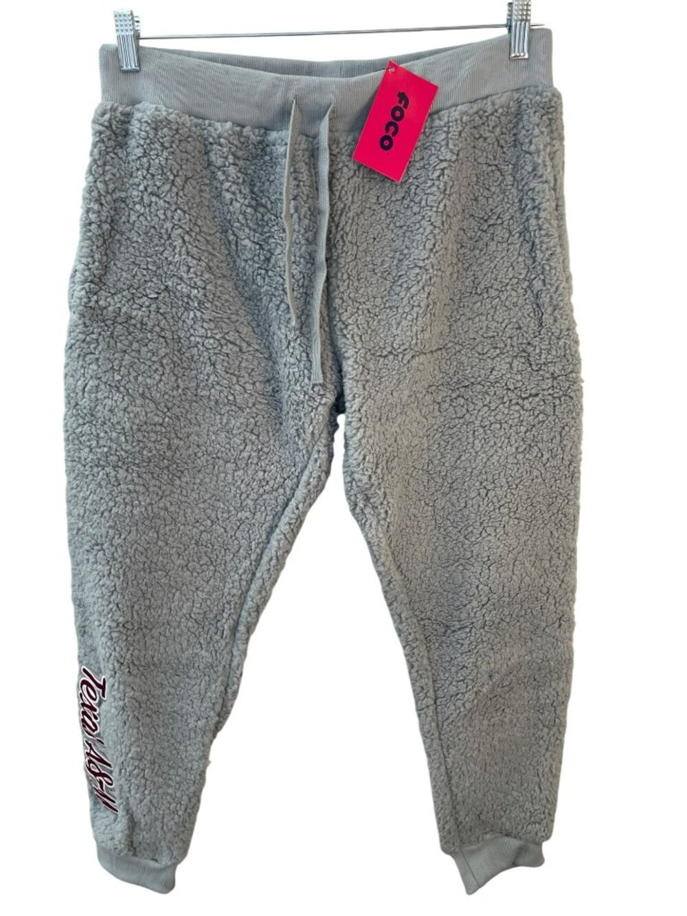 Foco Texas A&M Football Sherpa Lounge Set Grey Sweatshirt Pants Wmn's Sz L NWT - Picture 3 of 11